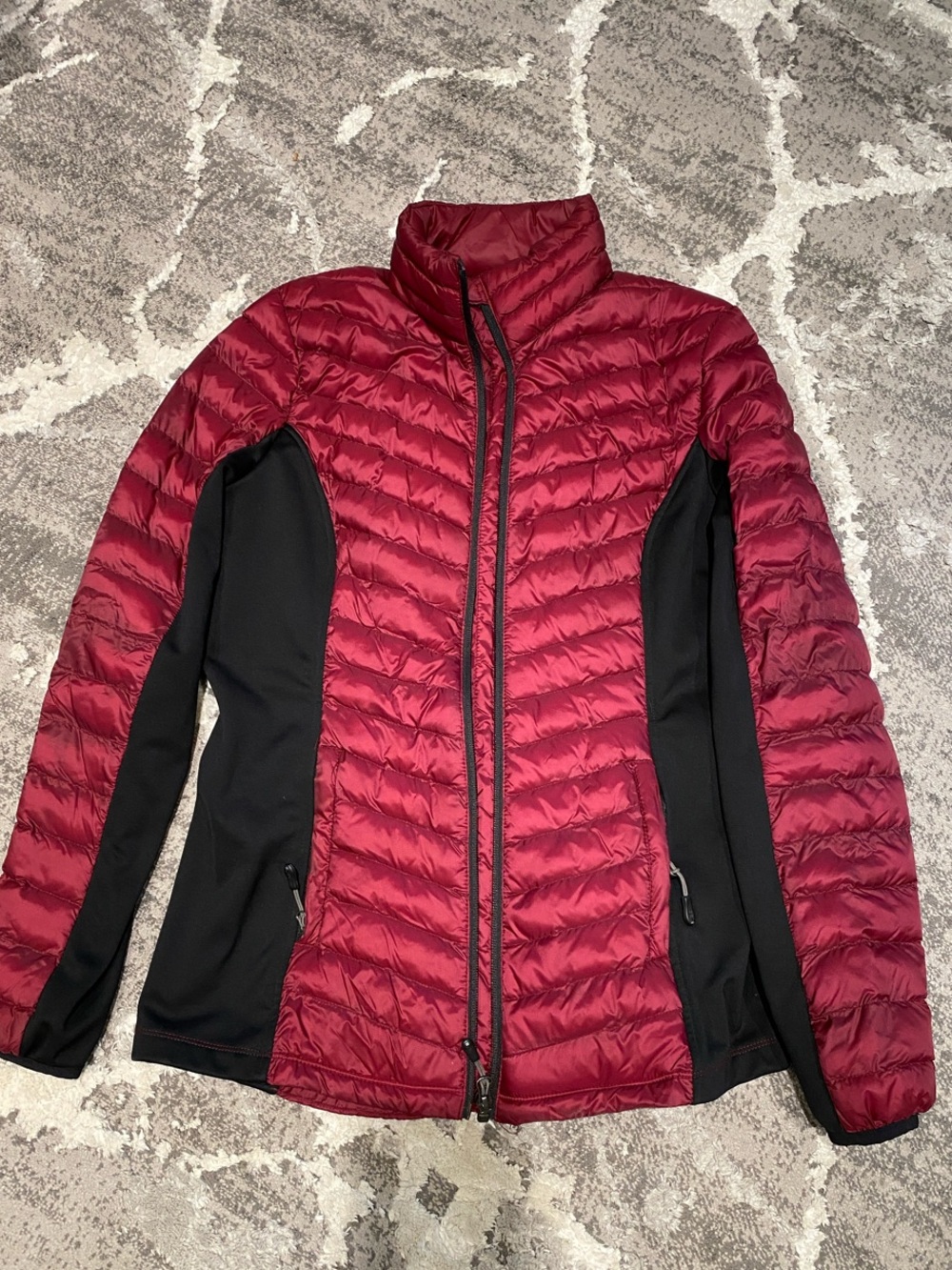 32 Degrees Quilted Red Jacket with Black Side Panels